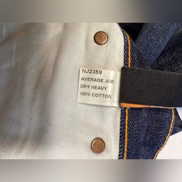 Men’s Nudie Jeans, Average Joe, Straight leg, dry heavy, 30 waist/ 34 leg - Picture 11 of 12